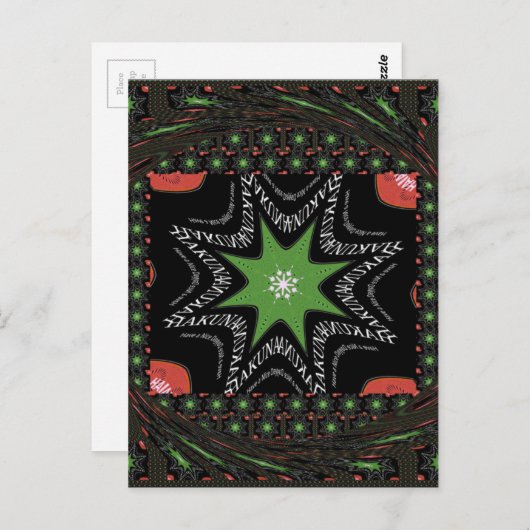 Mooie wervelende sterren achtergrond Print vector Briefkaart (Voorkant / Achterkant)