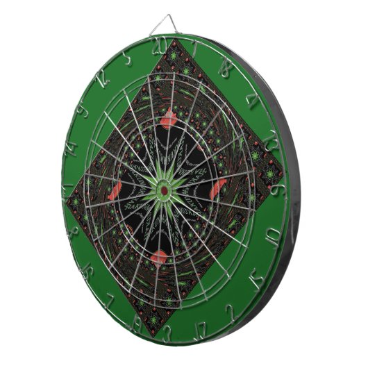 Mooie wervelende sterren achtergrond Print vector Dartbord (Voorkant Rechts)