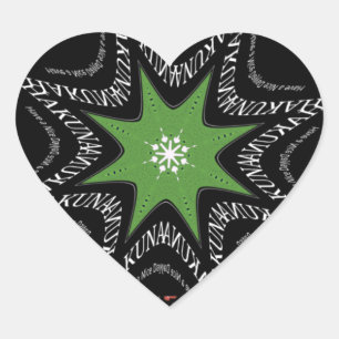 Mooie wervelende sterren achtergrond Print vector Hart Sticker