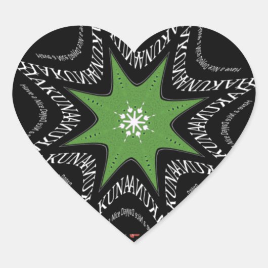 Mooie wervelende sterren achtergrond Print vector Hart Sticker (Voorkant)