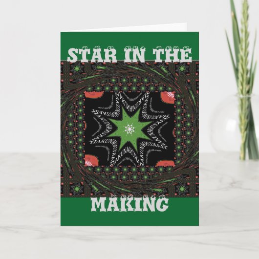 Mooie wervelende sterren achtergrond Print vector Kaart (Voorkant)