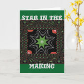 Mooie wervelende sterren achtergrond Print vector Kaart (Gele Bloem)