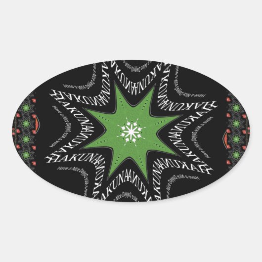 Mooie wervelende sterren achtergrond Print vector Ovale Sticker (Voorkant)