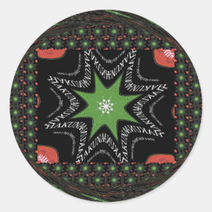 Mooie wervelende sterren achtergrond Print vector Ronde Sticker