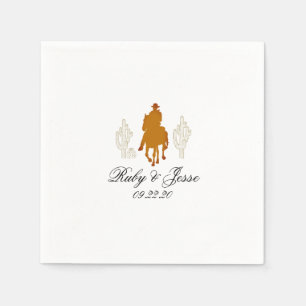 Mooie Westerne donkerbruine bruiloft Servet