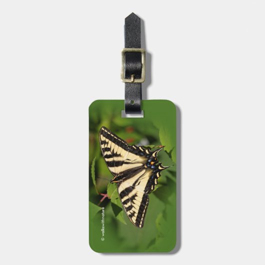 Mooie Westerne tijger Swallowtail Butterfly Bagagelabel (Voorkant verticaal)