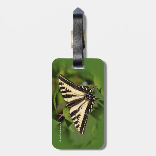 Mooie Westerne tijger Swallowtail Butterfly Bagagelabel (Achterkant verticaal)