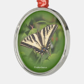 Mooie Westerne tijger Swallowtail Butterfly Metalen Ornament (Links)