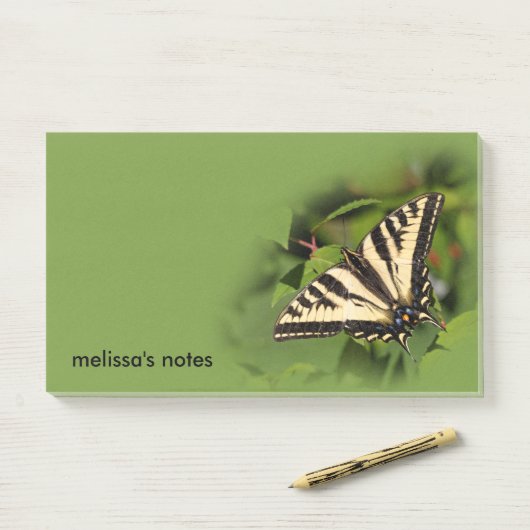 Mooie Westerne tijger Swallowtail Butterfly Post-it® Notes (Op bureau)