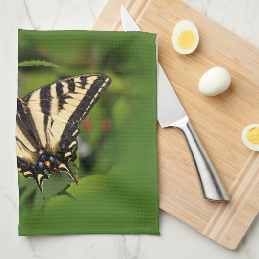 Mooie Westerne tijger Swallowtail Butterfly Theedoek (Quarter Fold)