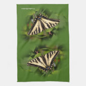 Mooie Westerne tijger Swallowtail Butterfly Theedoek (Verticaal)