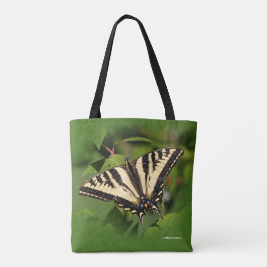 Mooie Westerne tijger Swallowtail Butterfly Tote Bag (Achterkant)
