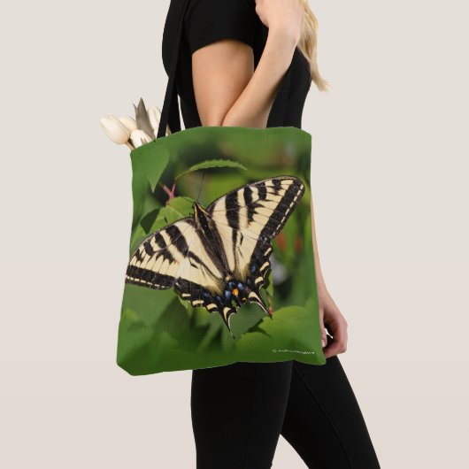 Mooie Westerne tijger Swallowtail Butterfly Tote Bag (Dichtbij)