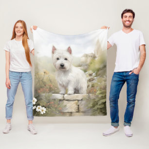 Mooie Westie Fleece Deken