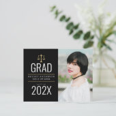 Mooie wet school afstuderen aankondiging briefkaart (Staand voorkant)