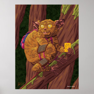 Mooie wezens bosdief fantasie kunst afbeelding poster