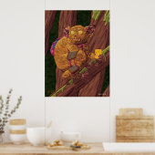 Mooie wezens bosdief fantasie kunst afbeelding poster (Keuken)
