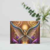Mooie Whimsical Art Steampunk Birds Briefkaart (Staand voorkant)