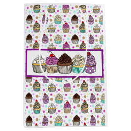 Mooie Whimsical Cupcakes   Medium Cadeauzakje