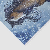 Mooie Whimsical-paarden in de sneeuwwinter Tissuepapier (Detail)