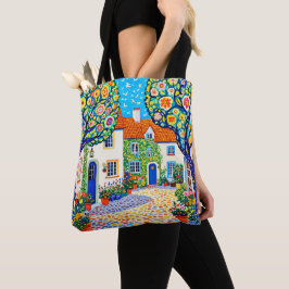 Mooie Whimsische Dorps Tote Tas