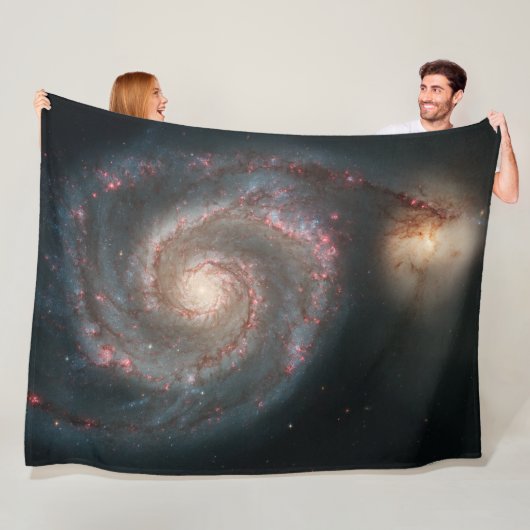 Mooie Whirlpool Galaxy Fleece Deken (In situ)