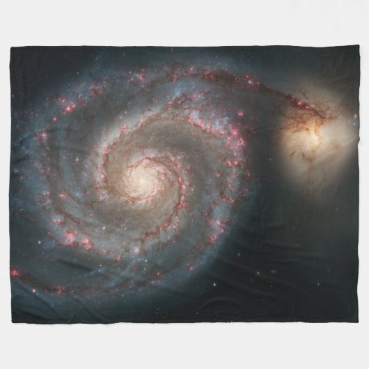 Mooie Whirlpool Galaxy Fleece Deken (Voorkant (Horizontaal))