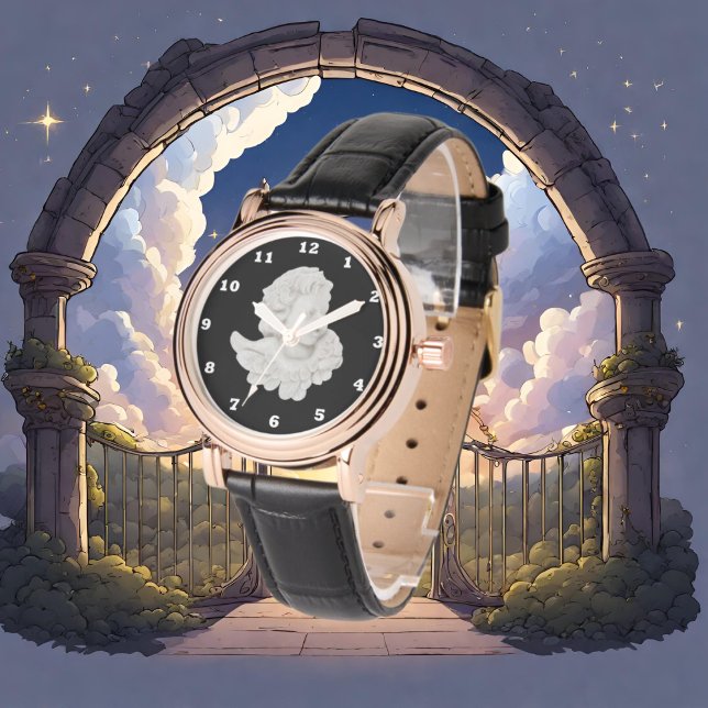 Mooie White Angel Square pols kijken Horloge (Creator heeft geüpload)