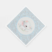 Mooie White Baby Elephant Servet (Hoek)