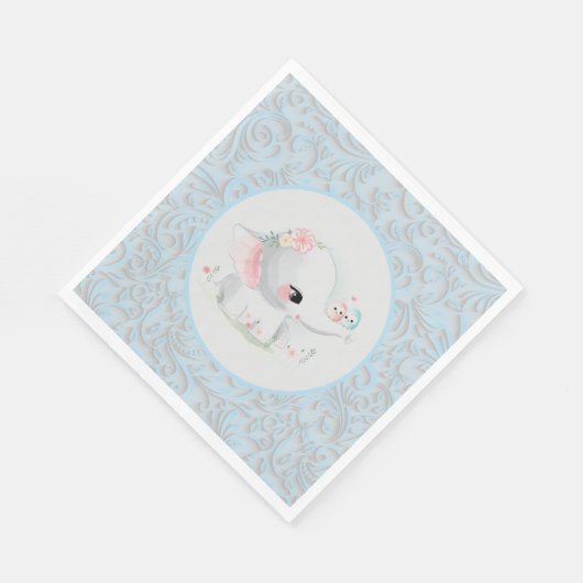 Mooie White Baby Elephant Servet (Hoek)