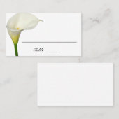 Mooie White Calla Lily Flat Wedding Plaatskaartje (Voorkant / Achterkant)