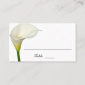 Mooie White Calla Lily Flat Wedding Plaatskaartje (Voorkant)