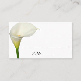 Mooie White Calla Lily Flat Wedding Plaatskaartje