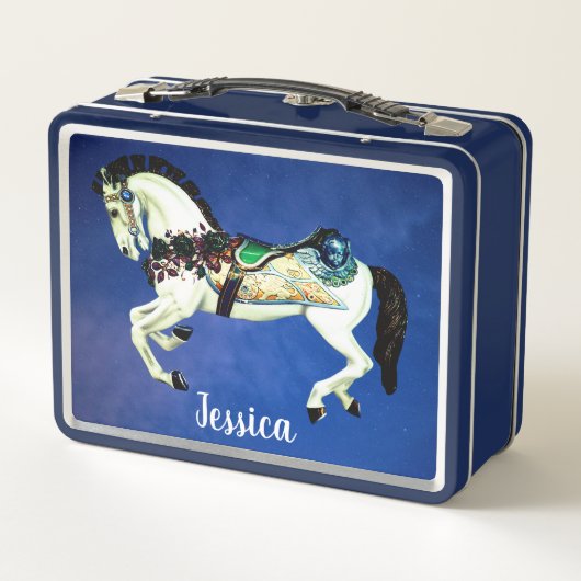 Mooie White Carousel Horse (Achterkant)