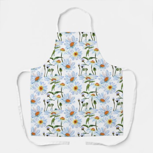 Mooie White Daisy Flower Schort (Voorkant)