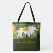 Mooie White Daisy Flower Tote Bag (Voorkant)