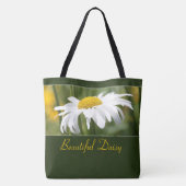 Mooie White Daisy Flower Tote Bag (Achterkant)