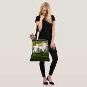 Mooie White Daisy Flower Tote Bag (Op model)