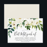 Mooie White Flowers Bar Mitzvah Bat Mitzvah Kaart<br><div class="desc">Mooie White Flowers Bar Mitzvah Bat Mitzvah Geschikt voor zowel Bar Mitzvah als Bat Mitzvah</div>
