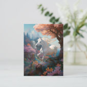 Mooie White Horse Fantasy Art Briefkaart (Staand voorkant)