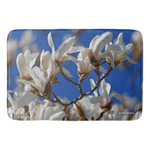 Mooie White Magnolia Sargentiana Flowers Badmat