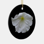 Mooie White Petunia Custom Birthday Keramisch Ornament (Rechts)