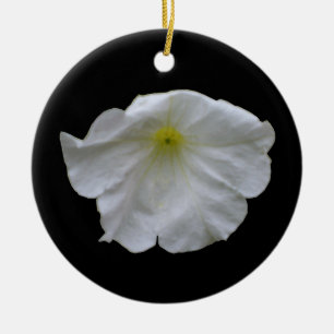 Mooie White Petunia Custom Birthday Keramisch Ornament