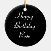 Mooie White Petunia Custom Birthday Keramisch Ornament (Achterkant)