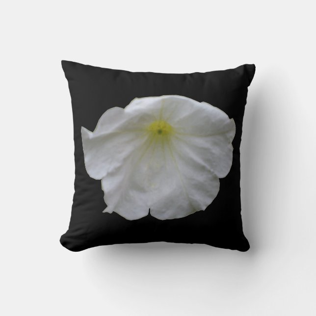 Mooie White Petunia Pillow Kussen (Voorkant)