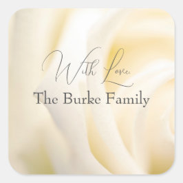 Mooie White Rose Print Sticker