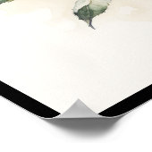 Mooie White Rose-Waterverf Poster (Hoek)