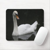 Mooie White Swan Mousepad Muismat (Met muis)