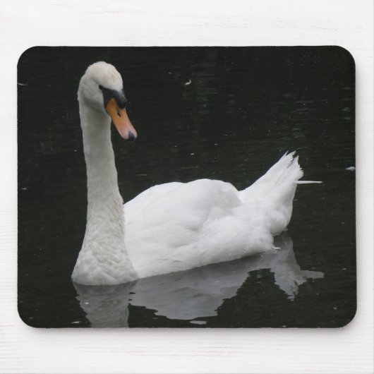 Mooie White Swan Mousepad Muismat (Voorkant)
