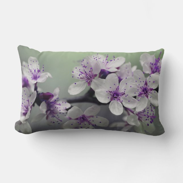 Mooie White Violet Spring Blossom Kussen (Voorkant)